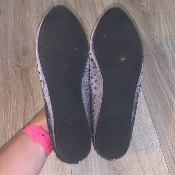 Maurices Kylie Grey silver sequined formal flats - Picture 6 of 8
